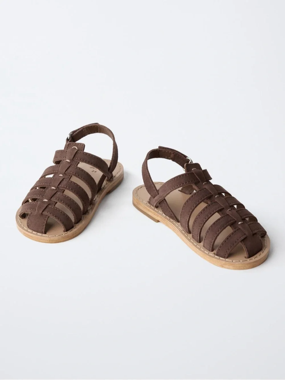Zara Kids Unisex Leather Fishnan Sandals